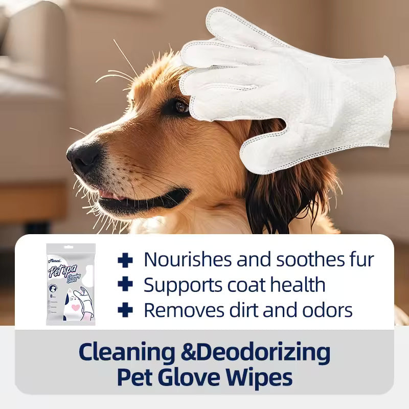 Deodorising Pet Gloves (6 Wipes)
